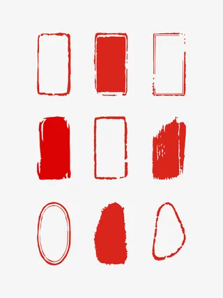 中国风印章边框免抠