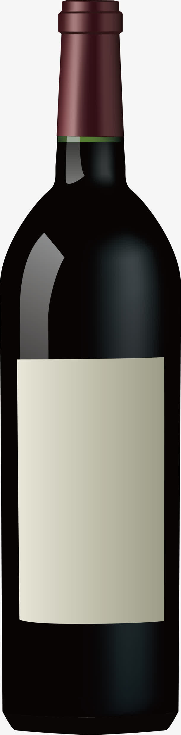 黑色酒瓶免抠