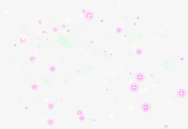 紫色梦幻唯美星光装饰卡通免抠