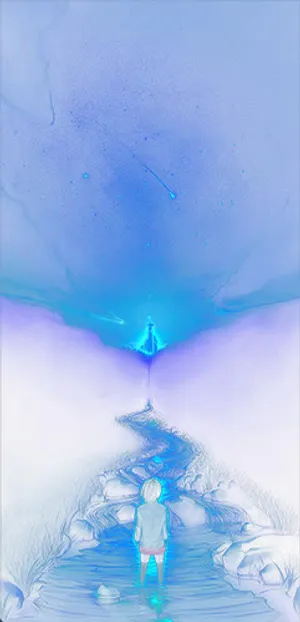 男孩与星空免抠