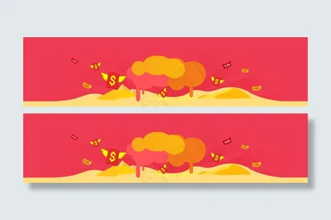 双电商促销banner背景素材