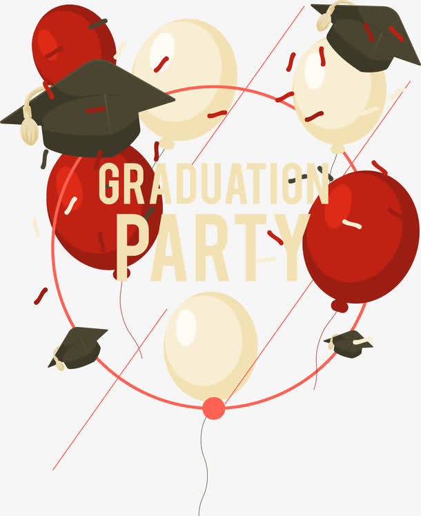 毕业季毕业派对海报设计免抠
