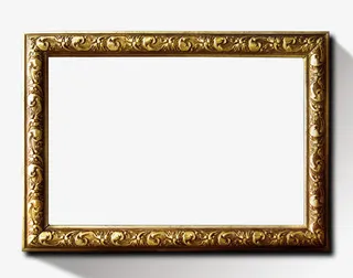 唯美精美中国风复古边框相框免抠