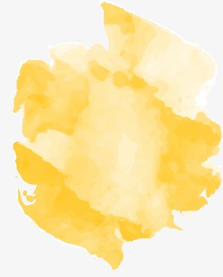 橙色矢量水彩墨迹图免抠