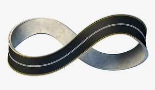 扭曲的黑色公路免抠