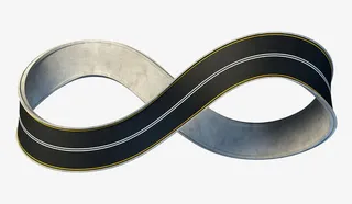 扭曲的黑色公路免抠