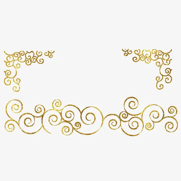 情人节烫金边框免抠图免抠