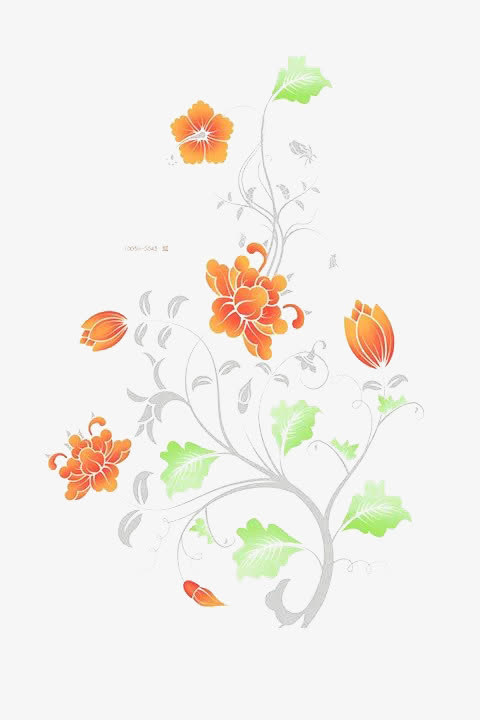 卡通手绘美丽的花儿免抠