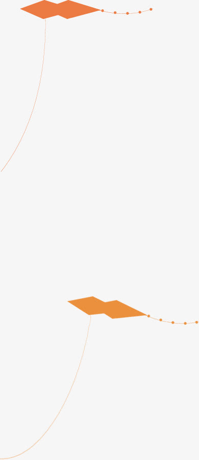 橙色卡通风筝素材背景