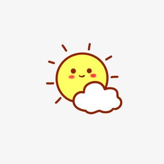 卡通太阳云朵装饰图案免抠