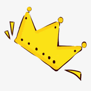 卡通发光皇冠png素材免抠手绘/卡通卡通元素