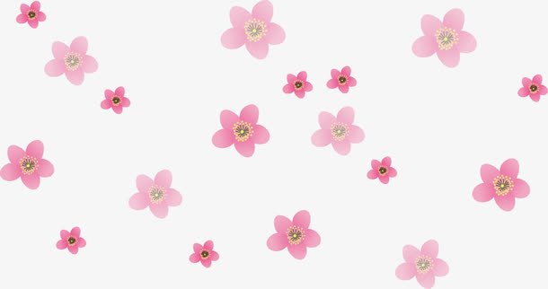 粉色小花矢量图免抠