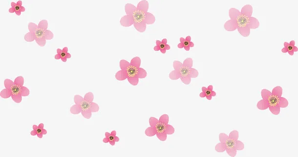 粉色小花矢量图免抠