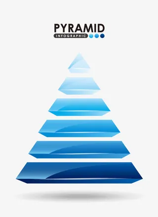 精美金字塔商务信息图表矢量素材免抠