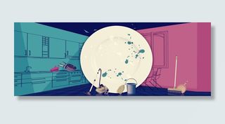 扁平厨房背景高清