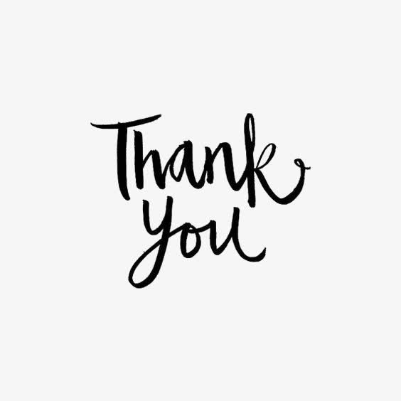 感谢水彩英文艺术字免抠