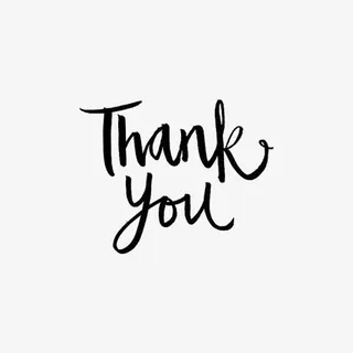 感谢水彩英文艺术字免抠