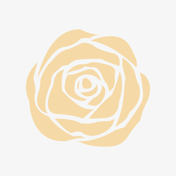 金色玫瑰花花纹免抠