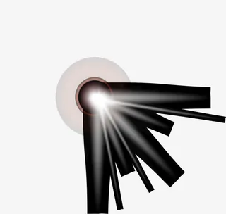 白色清新闪耀光束免抠