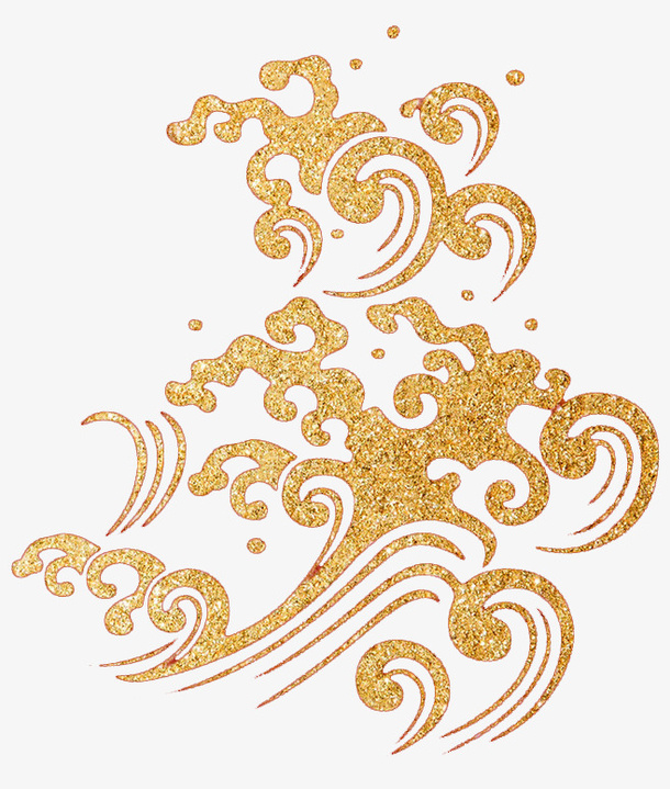 金色祥云装饰png免抠