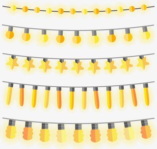 发光的小彩灯免抠