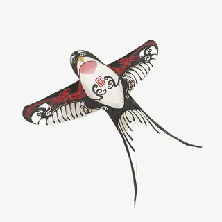 春季踏青风筝元素小孩春游免抠