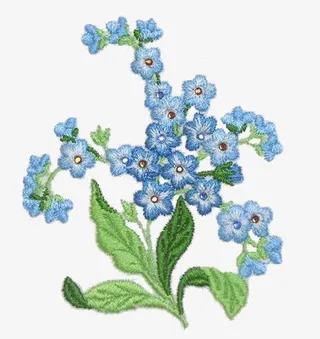 紫色小碎花艺术图案免抠