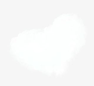 白色心形云朵图案心形免抠