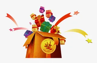 矢量手绘抽奖箱免抠