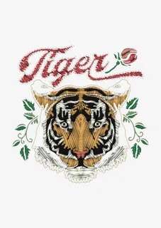 刺绣老虎免抠