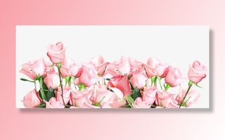 清新唯美粉色玫瑰花丛免抠