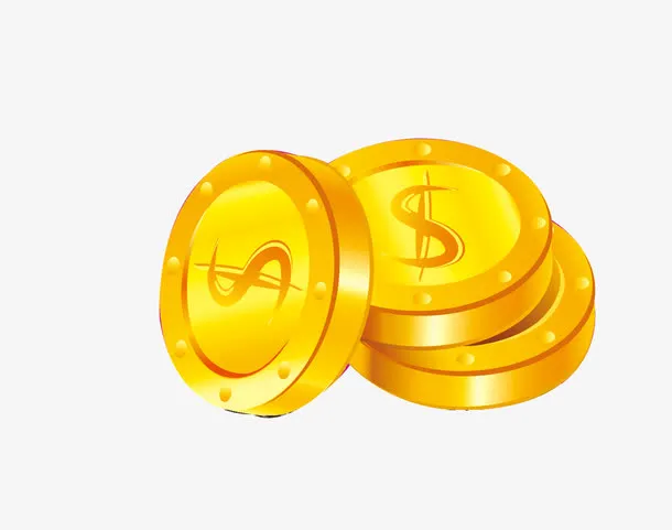 美元符号金币免抠
