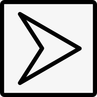 方形按钮轮廓中的右箭头图标免抠