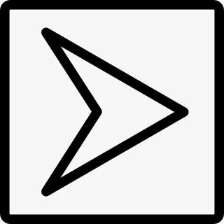 方形按钮轮廓中的右箭头图标免抠