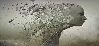 灰色调方块科技人物背景高清