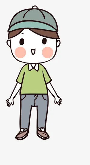 人物手绘插画可爱素材1免抠