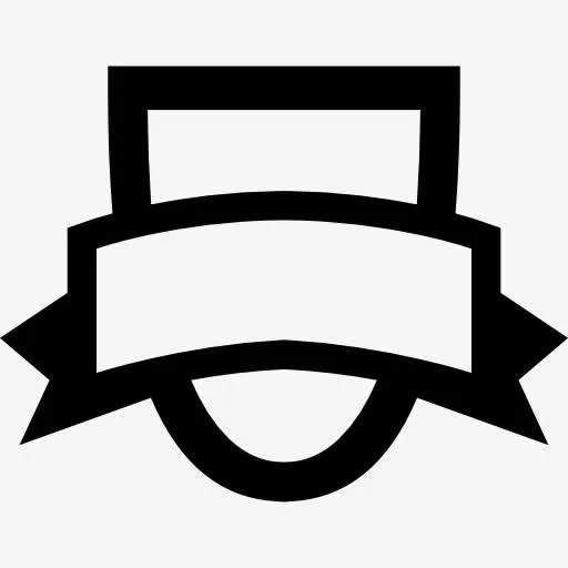 盾牌轮廓与旗帜图标免抠