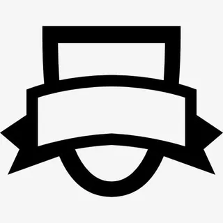 盾牌轮廓与旗帜图标免抠