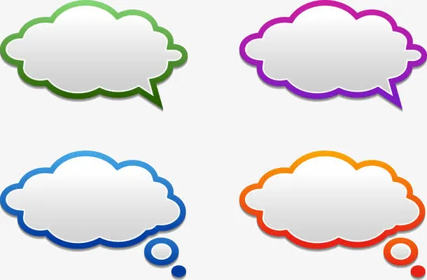 矢量炫彩对话框免抠