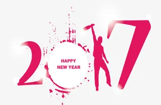 涂抹新年设计免抠