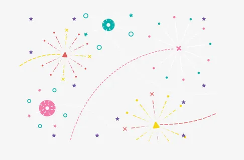 扁平节日烟花免抠