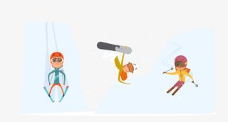 雪地卡通人物6776免抠