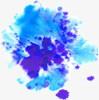 天蓝色墨水免抠