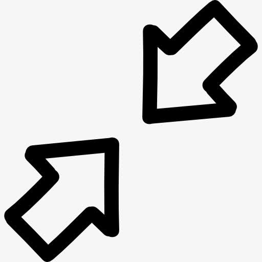 箭手绘界面符号轮廓图标免抠