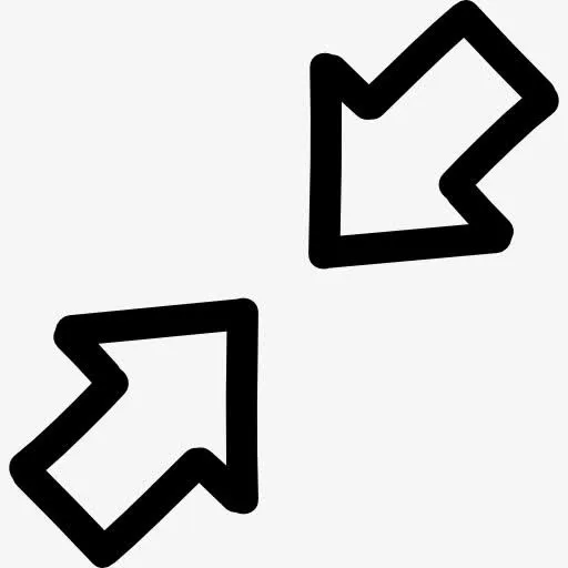 箭手绘界面符号轮廓图标免抠