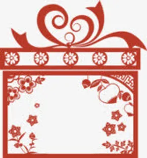礼盒剪纸免抠装饰中国风元素