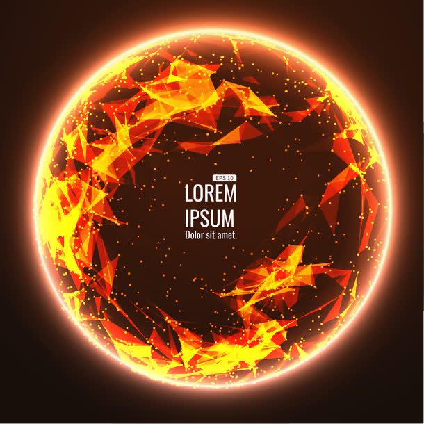 圆环多边形星球素材免抠