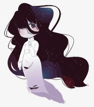 矢量长发幽灵免抠