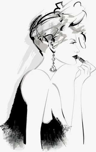 时尚模特美女免抠