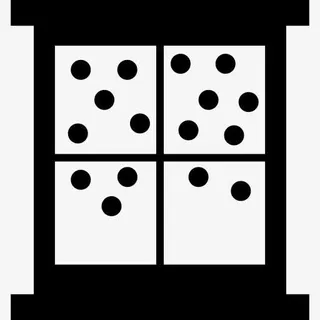 雪花飘落的窗外图标免抠